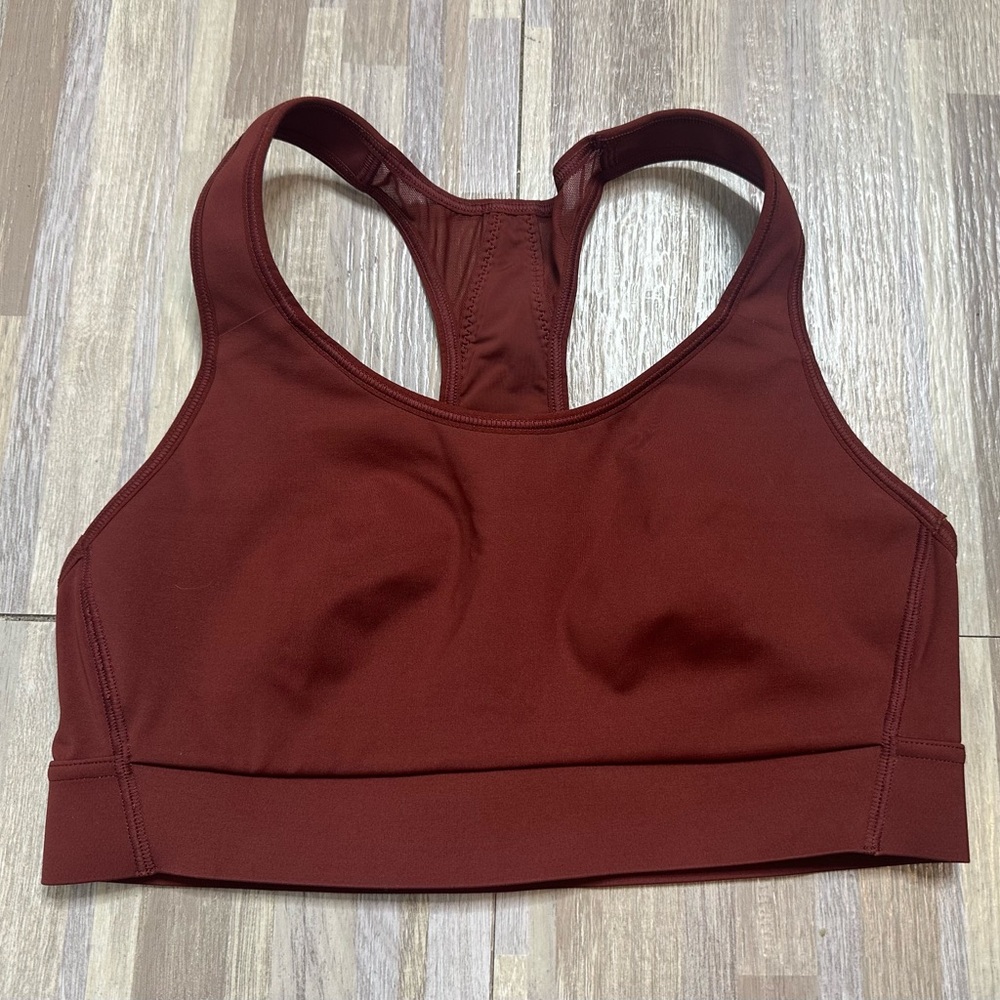 Athleta Hustle II Bra in Rust, Size 34B/C